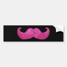 Bigode cor-de-rosa de Bling (gráfico do brilho do  Adesivos