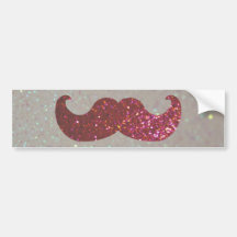 Bigode cor-de-rosa de Bling (gráfico do brilho do  Adesivo