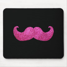 Bigode cor-de-rosa de Bling (gráfico do brilho do  Mousepad