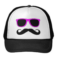 Bigode cor-de-rosa dos vidros retro bones