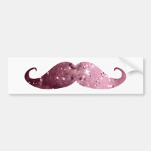 Bigode cor-de-rosa engraçado de Bling Adesivos