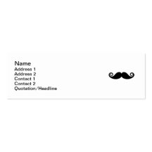 Bigode encaracolado cartao de visita