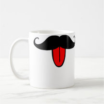 Bigode engraçado caneca