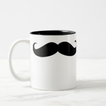 Bigode engraçado do disfarce da caneca de café do 