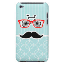 Bigode engraçado do hipster dos azuis bebés capas iPod touch