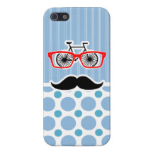 Bigode engraçado dos azuis bebés; Hipster iPhone 5 Capa