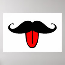 Bigode engraçado posteres