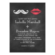 Bigode & lábios que Wedding o convite