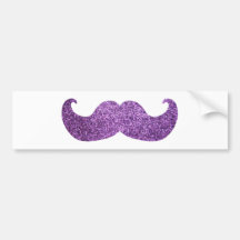 Bigode roxo de Bling (gráfico do brilho do falso) Adesivo