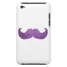 Bigode roxo de Bling (gráfico do brilho do falso) Capa iPod Case-Mate