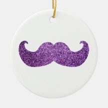 Bigode roxo de Bling (gráfico do brilho do falso) Enfeite De Natal