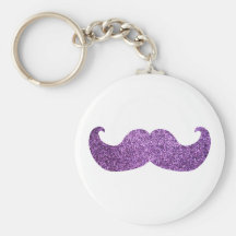 Bigode roxo de Bling (gráfico do brilho do falso) Chaveiros