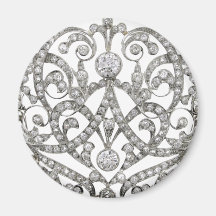 Bijutaria filigrana do vintage do diamante laçado imãs de geladeira