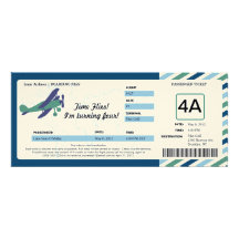 Bilhete plano da passagem de embarque do aniversár convite personalizados