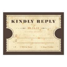 Bilhete RSVP do vintage Convites