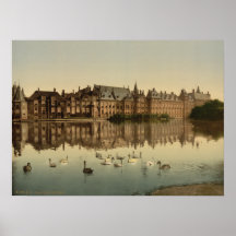 Binnenhof através do Hofvijver, Haia Pôsteres
