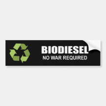 Biodiesel: Sem guerra exigido Adesivos