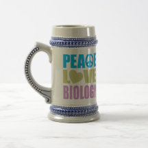 Biologia do amor da paz canecas