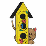 Birdhouse e camisa bordada gato