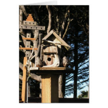 Birdhouse em sua alma cartões