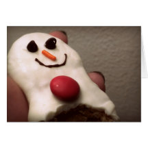 Biscoito do boneco de neve cartões