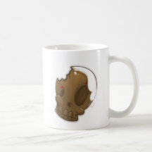 Biscoito do crânio do açúcar caneca