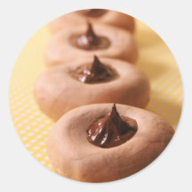 Biscoitos de Thumbprint do chocolate Adesivos