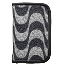 Black and white mosaic wave planner planificadores