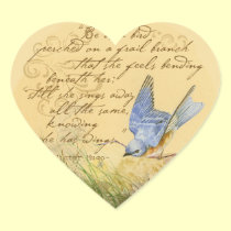 Bluebird no ramo & nas citações de Victor Hugo adesivos