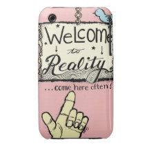 Boa vinda às capas de iphone da realidade capa iPhone 3 Case-Mate