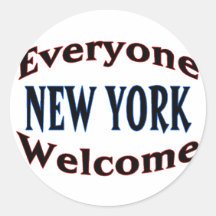 Boa vinda de New York Adesivo Redondo