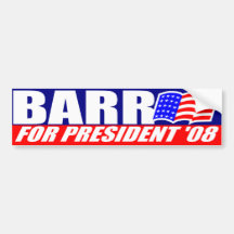 Bob Barr para o presidente 08 autocolante no vidro Adesivo