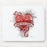 Bodybuilding do coração mouse pad