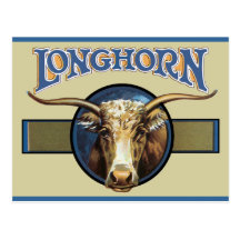 Boi Longhorn de Texas Cartoes Postais