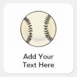 Bola 3 do basebol adesivos quadrados
