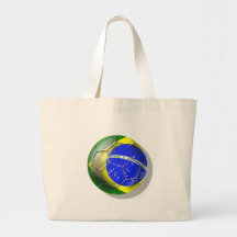 Bola brasileira da bandeira do futebol da samba de bolsas