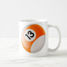 BOLA DE BILHAR DO NÚMERO 13 CANECAS