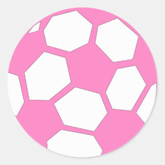 Bola de futebol cor-de-rosa adesivo