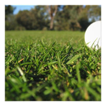 Bola de golfe em convites do curso