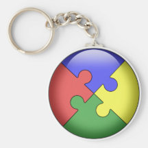 Bola do quebra-cabeça do autismo chaveiros