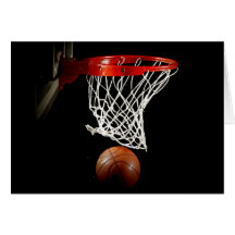 Bola & rede do basquetebol cartão