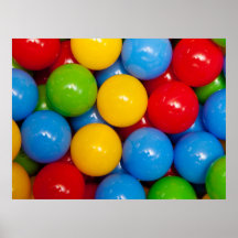 Bolas de campo de jogos coloridas posters
