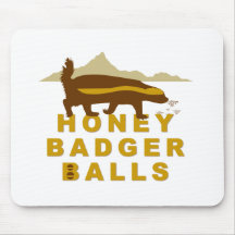 Bolas do texugo de mel mousepad