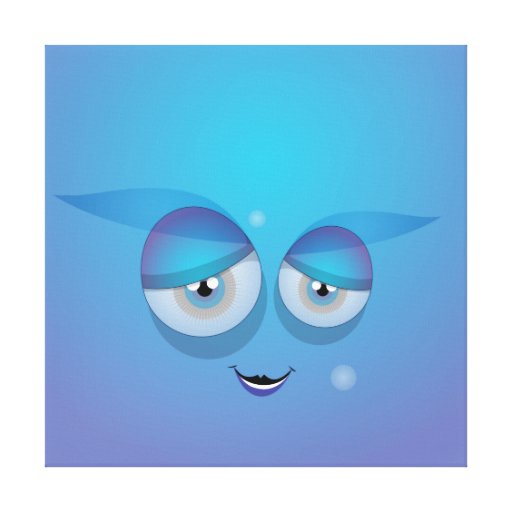 Bolha de Cutie dos azul-céu Impressão De Canvas Esticada