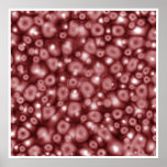 Bolhas vermelhas abstratas posteres