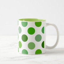 Bolinhas misturadas dos verdes caneca