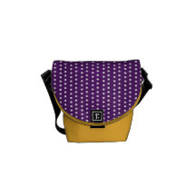 Bolinhas no roxo bolsas mensageiro