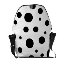 Bolinhas pretas bolsa mensageiro