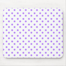 Bolinhas roxas e brancas Mousepad
