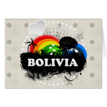 Bolívia frutado bonito cartões